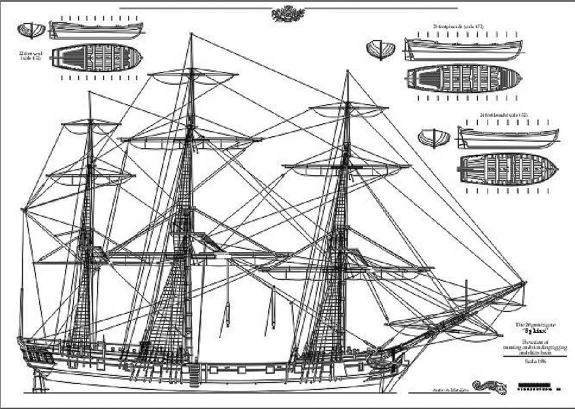 plan 6th rate ship frigate HMS Sphinx 1748.jpg